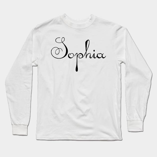 Pick your name. Sophia Long Sleeve T-Shirt by CatCoconut-Art